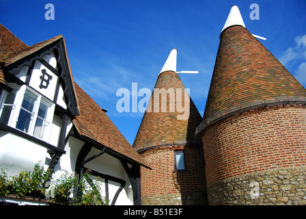 Oast Häuser von Hütte, Heaverham, Kent, England, Vereinigtes Königreich Stockfoto