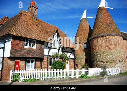 Oast Häuser von Hütte, Heaverham, Kent, England, Vereinigtes Königreich Stockfoto