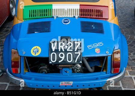 Fiat 500 Pkw, Gardasee, Italien Stockfoto