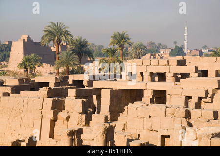 Tempel des Amun in Karnak, Luxor, Ägypten Stockfoto