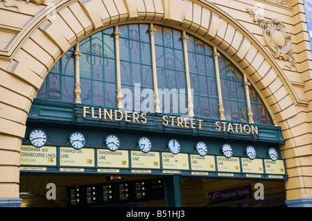 Bahnhof Flinders Street, Melbourne, Victoria, Australien Stockfoto