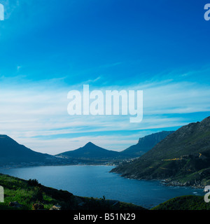 Houte Bay in der Abenddämmerung in Kapstadt, Südafrika Stockfoto