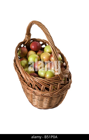 Korb voller Äpfel Stockfoto
