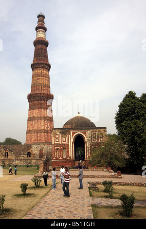 QUTAB MINAR IN DELHI INDIEN Stockfoto