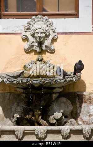 historische Brunnen in Dresden Stockfoto