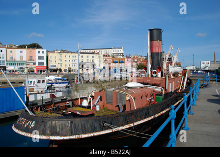Alten Dampfschiffes in Ramsgate Royal Harbour Kent England Stockfoto