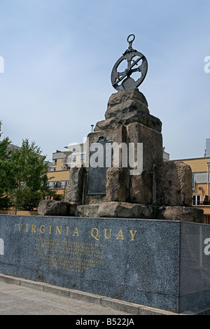 Virginia Siedler Denkmal auf Virginia Kai in Blackwall East London UK Stockfoto