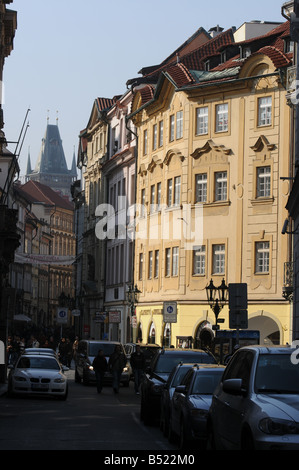 Blick auf Celetna Straße, Prag, Tschechische Republik Stockfoto