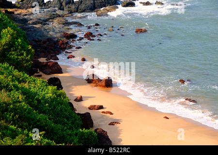 Ein Blick von einer Klippe von Cola Beach in Canacona Süd Goa Indien Stockfoto