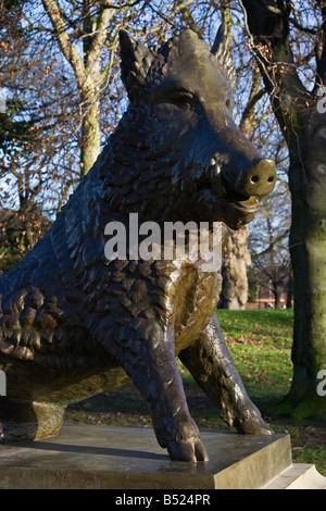 Das Florentiner Eber Skulptur, das Arboretum, Derby, Derbyshire, England Stockfoto