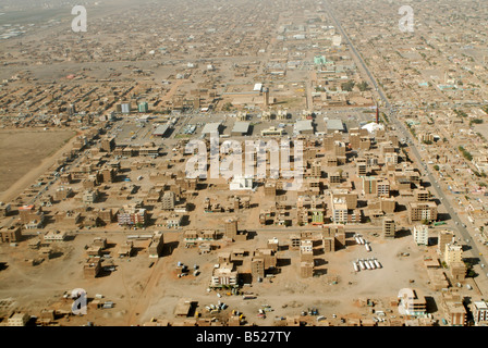 Khartum-Hauptstadt von Sudan aus der Luft Stockfoto