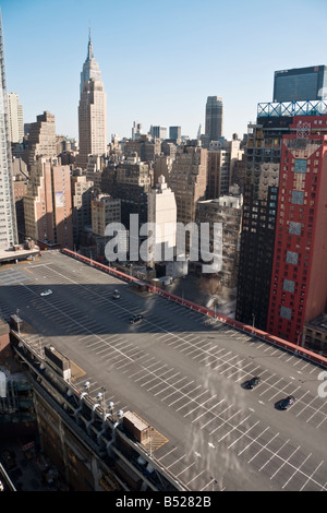 Leere New York City Parking Lot Stockfoto