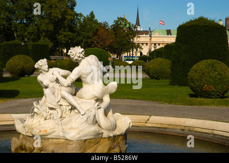 Maria Theresien Platz Park in Mitteleuropa Wien Österreich Stockfoto