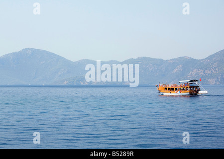 12 Inseln Boot Entschuldigung von Dalyan Türkei Stockfoto