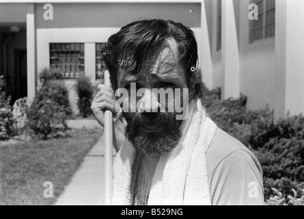 Charles Manson August 1980 der Mann, der Sharon Tate ermordet Stockfoto