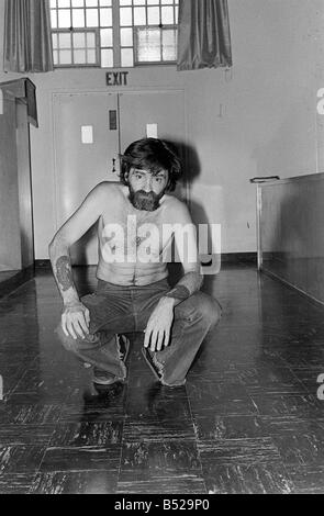 Charles Manson August 1980 der Mann, der Sharon Tate ermordet Stockfoto