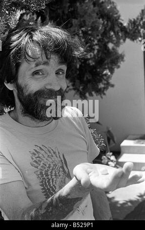 Charles Manson August 1980 der Mann, der Sharon Tate ermordet Stockfoto