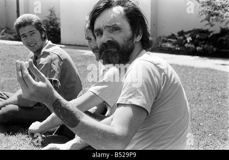 Charles Manson August 1980 der Mann, der Sharon Tate ermordet Stockfoto