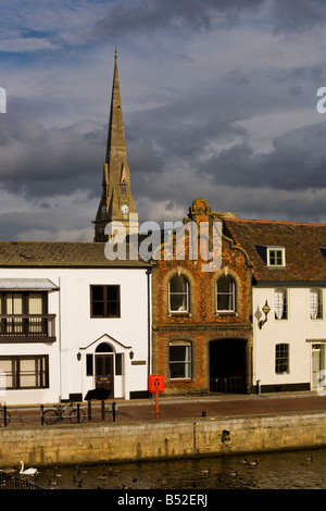 Der Quay am Fluss Great Ouse in St. Ives, Cambridgeshire, England Stockfoto