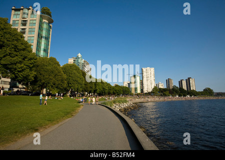 Sunset Beach Vancouver British Columbia Kanada Stockfoto