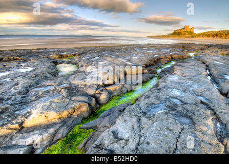 Bamburgh Castle in Northumberland, England "Great Britain" Stockfoto
