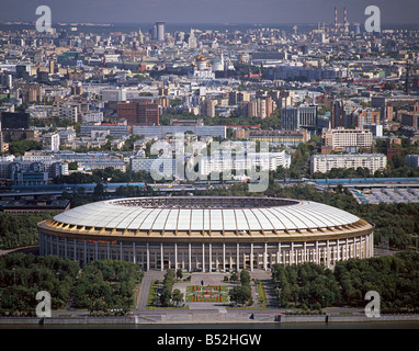 Die Ansicht von Moskau Stadt von The Main Building of Moscow State University Stockfoto