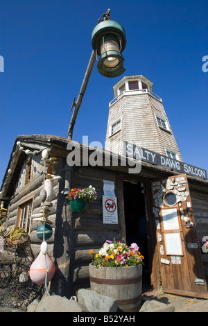 Salzige Dawg Saloon & Lookout auf Homer Spit Homer Alaska Halbinsel Kenai Sommer Stockfoto