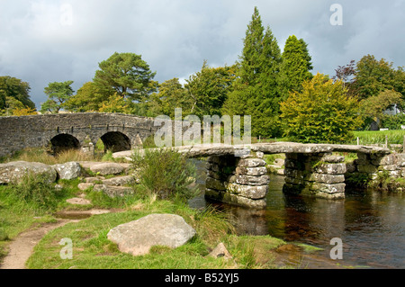 Postbridge Straße Kreuzung Dartmoor Nationalpark Südwestengland Devon England UK SCO 0983 Stockfoto