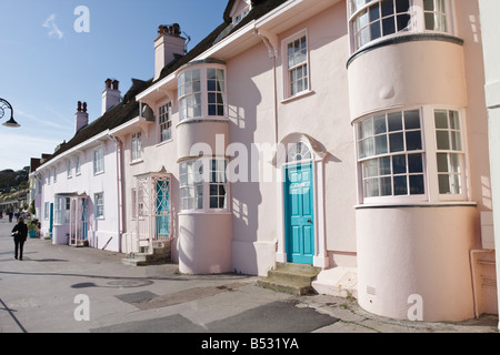 Historische Häuser aus dem frühen 19. Jahrhundert und früher Lyme Regis Dorset Stockfoto