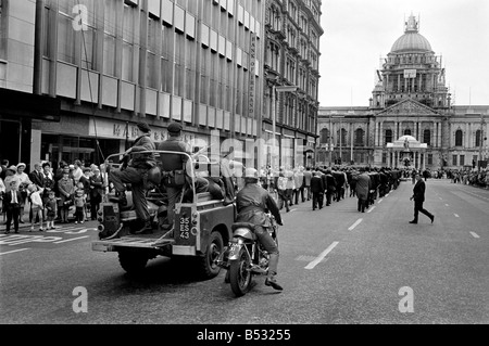 Orange Day-Parade in Pomeroy Co. Tyrone. Nordirland. Juli 1970 70-6810-006 Stockfoto