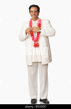 Nahen Ostens Mann in Hochzeit Kleidung Stockfoto