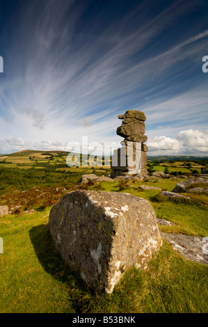 Bowermans Nase im Sommer Dartmoor Devon UK Stockfoto