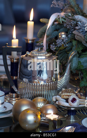Gedeck zur Weihnachtszeit Stockfoto