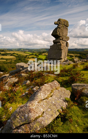 Bowermans Nase im Sommer Dartmoor Devon UK Stockfoto