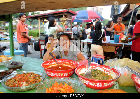 Hawker Küche Nagoya Batam Riau Inseln Indonesien Stockfoto