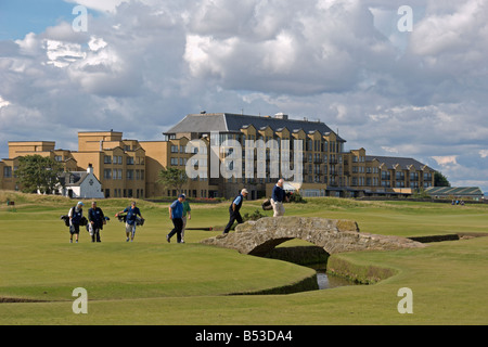 St Andrews Golf Course Swilken Bridge Old Course Hotel Fife Schottland Stockfoto