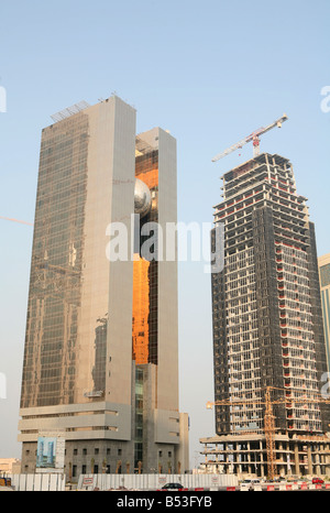 Die Al Baker Exectutive Türme in West Bay Doha Katar im Bau im Oktober 2008 Stockfoto