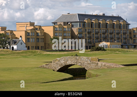 St Andrews Golf Course Swilken Brücke Old Course Hotel Fife Schottland August 2008 Stockfoto