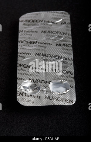 Pop-Out Paket von Nurofen Tabletten Stockfoto