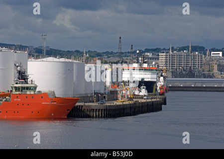 Aberdeen Harbour Aberdeenshire, Schottland August 2008 Stockfoto