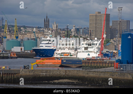 Aberdeen Harbour Aberdeenshire, Schottland August 2008 Stockfoto