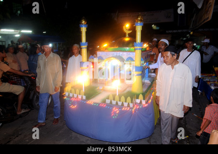 Hari Raya Parade Belakang Padang Riau Inseln Indonesien Stockfoto