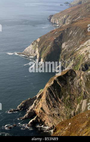 Die beeindruckenden Klippen von Slieve League der Amharc Mor in der Nähe von Bunglass Killybegs Donegal North West Irland Stockfoto