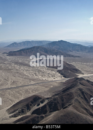 Ansicht von Nasca/Nazca-Wüste in Peru. Sie fliegen über der Wüste in einem kleinen Flugzeug zu sehen, die Nazca-Linien Stockfoto