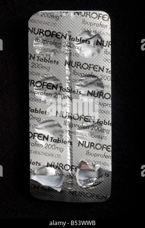 Pop-Out Paket von Nurofen Tabletten Stockfoto