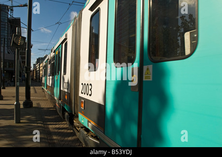 Manchester-Straßenbahn Stockfoto