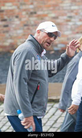 Sir Ian Botham 'Beefy' auf einer Charity-walk Stockfoto