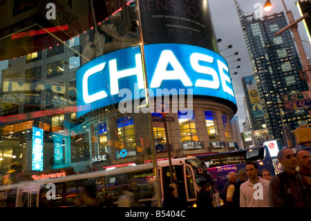 JP Morgan Chase Bank Times Square Stockfoto