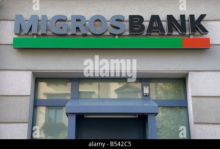 Migros Bank, Migrosbank, bank, private Banking, Schweiz, Schweizer, Europa, europäische, Geld. Stockfoto