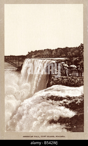 Alte Vintage American Ansichtskarte von der Niagara fällt nur zur redaktionellen Nutzung Stockfoto